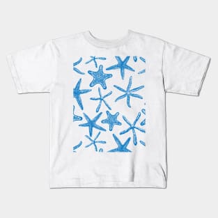 Sea stars in blue Kids T-Shirt